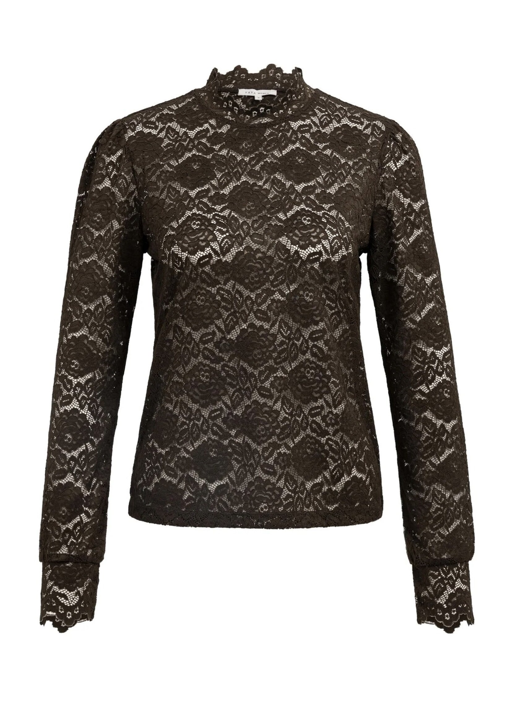 YAYA Yaya - Lace Top with HighNeck