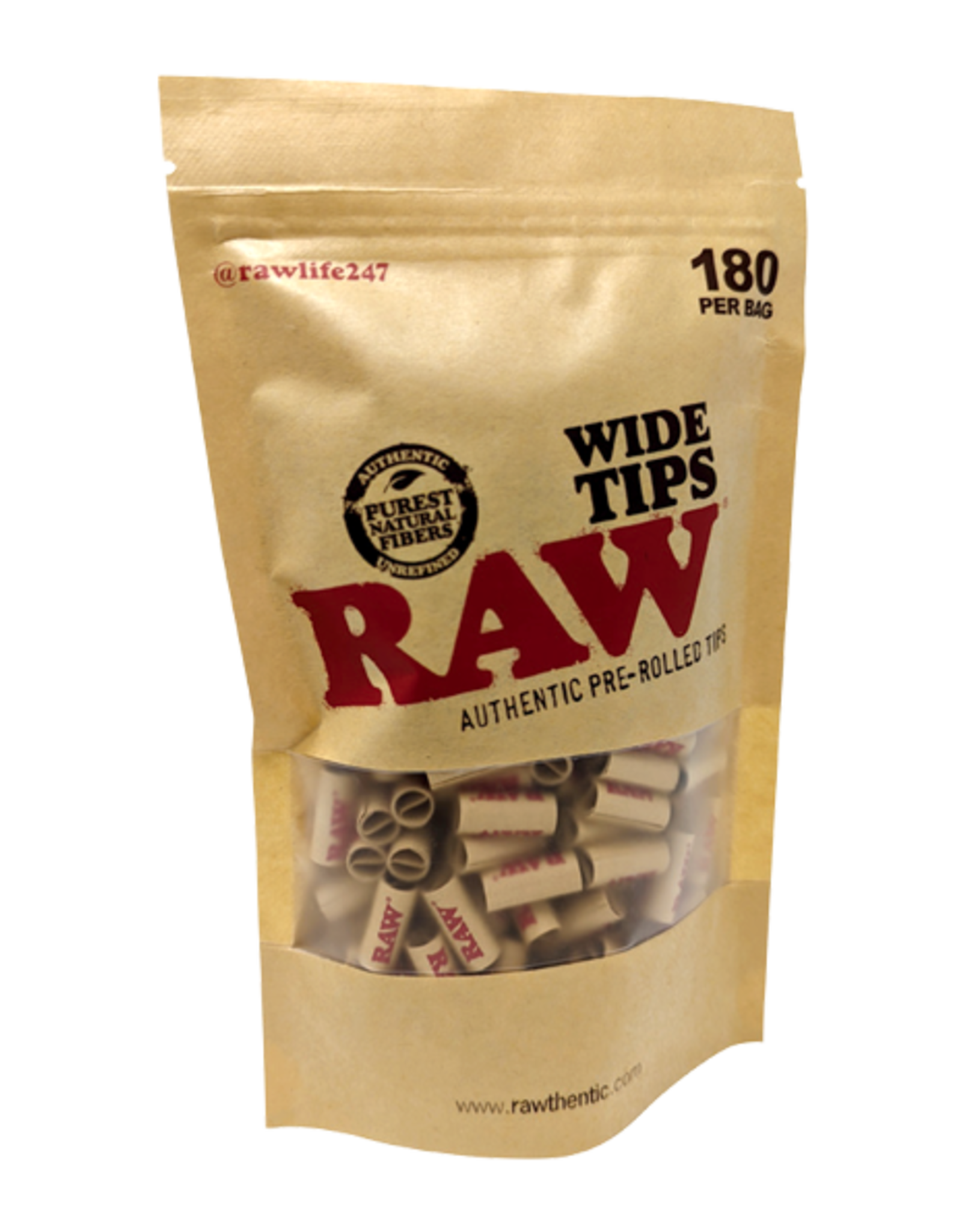 RAW Classic Pre-Rolled Wide Tips - 180pk