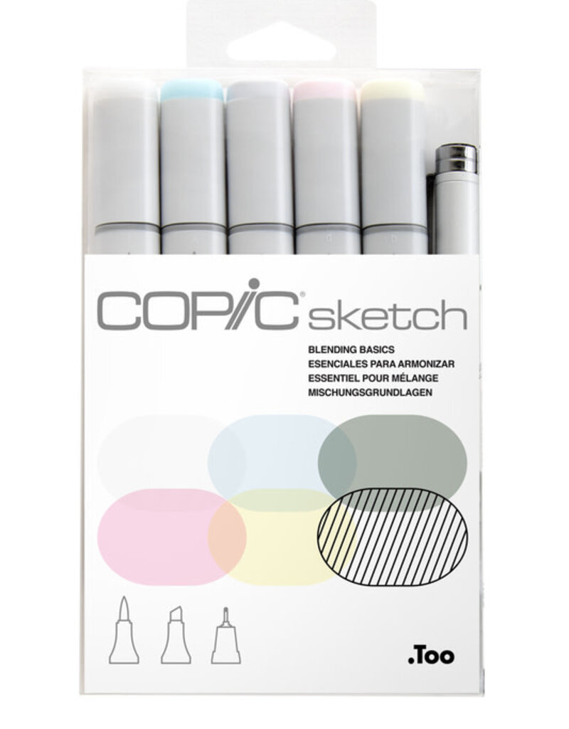 Copic Sketch Marker Set (6pc) Blending Basics