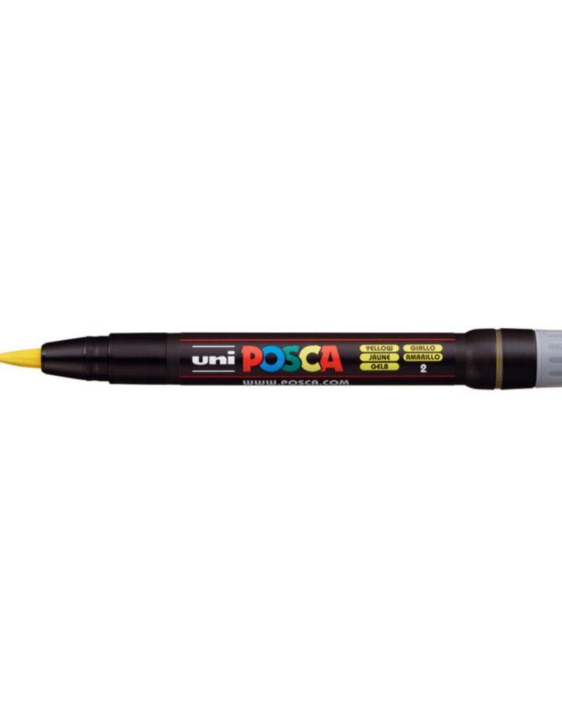 Posca Brush Tip Paint Markers F350 (1-10mm) Yellow