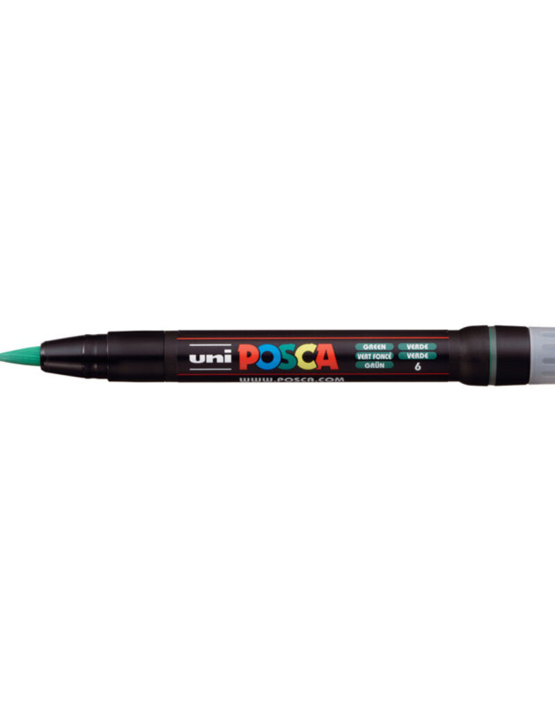 Posca Brush Tip Paint Markers F350 (1-10mm) Green