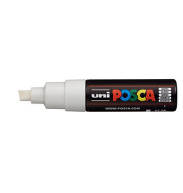 POSCA Paint Markers, PC-8K - Broad Chisel, White