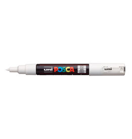 POSCA Paint Markers, PC-1M - Extra-Fine Bullet, White
