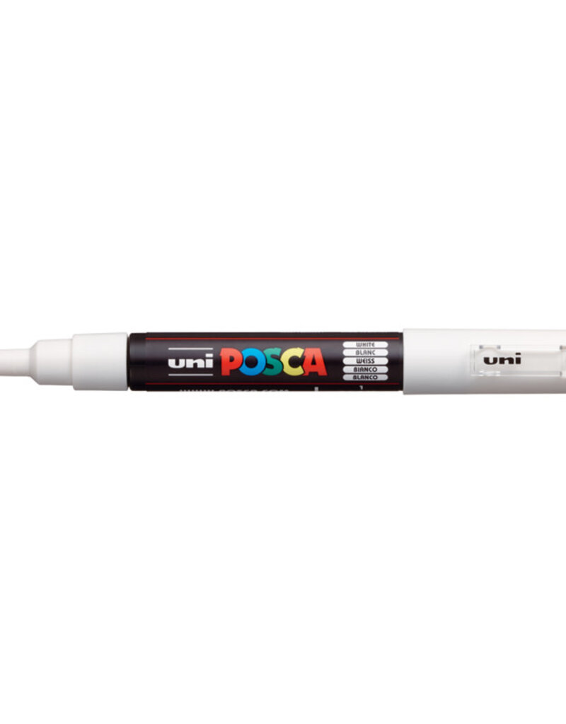 POSCA Paint Markers, PC-1M - Extra-Fine Bullet, White