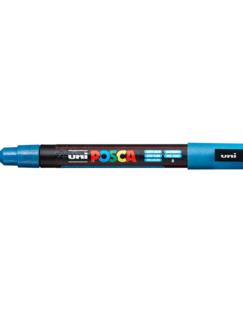 POSCA Paint Markers, PC-3M - Fine, Glitter Light Blue