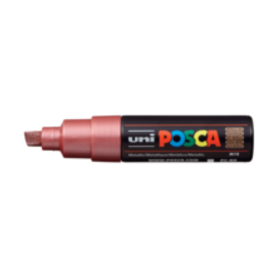 POSCA Paint Markers, PC-8K - Broad Chisel, Metallic Red