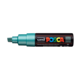 POSCA Paint Markers, PC-8K - Broad Chisel, Metallic Green