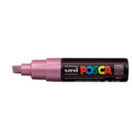 POSCA Paint Markers, PC-8K - Broad Chisel, Metallic Pink