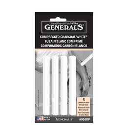 Compressed Charcoal Set White 4/pk