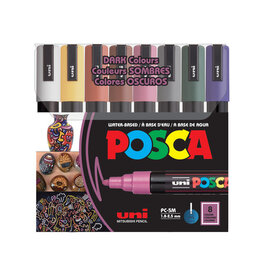 Posca Color Sets (8pc) Dark Colour 5M (Medium)