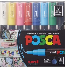 Posca Color Sets (8pc) Basic 1M (Extra-Fine)