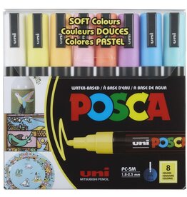 Posca Color Sets (8pc) Soft Colour 5M (Medium)