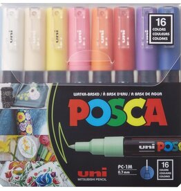 Posca Marker Sets (16pc) 1M (Extra Fine-1mm)