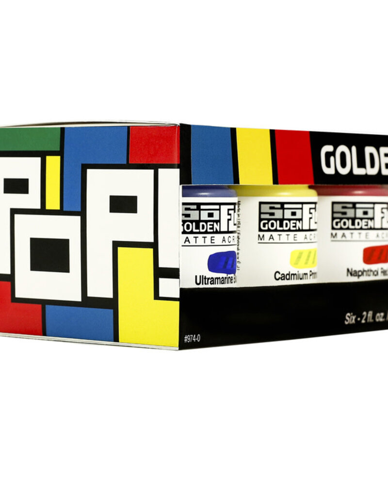 Golden SoFlat Matte Acrylic Pop 6-Color Set
