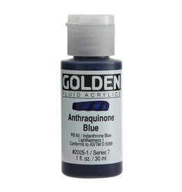Golden Fluid Acrylic Paints (1oz) Anthraquinone Blue