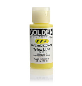 Golden Fluid Acrylic Paints (1oz) Benzimidazolone Yellow Light