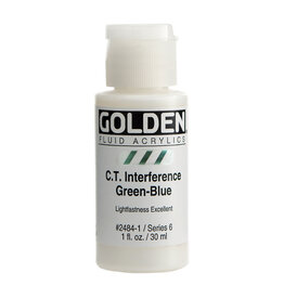 Golden Fluid Acrylic Paints (1oz) C.T. Interference Green-Blue