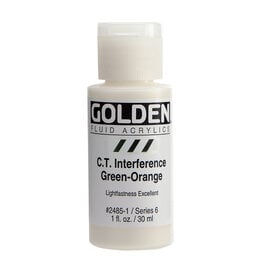 Golden Fluid Acrylic Paints (1oz) C.T. Interference Green-Orange