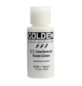 Golden Fluid Acrylic Paints (1oz) C.T. Interference Violet-Green