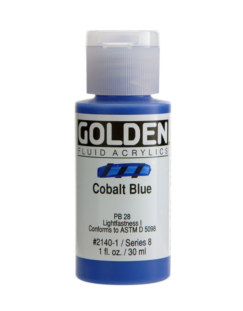 Golden Fluid Acrylic Paints (1oz) Cobalt Blue