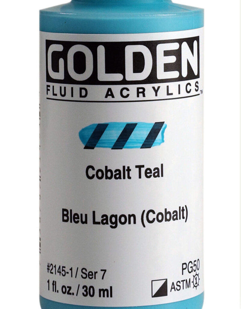Golden Fluid Acrylic Paints (1oz) Cobalt Teal