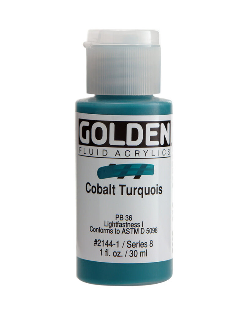 Golden Fluid Acrylic Paints (1oz) Cobalt Turquois
