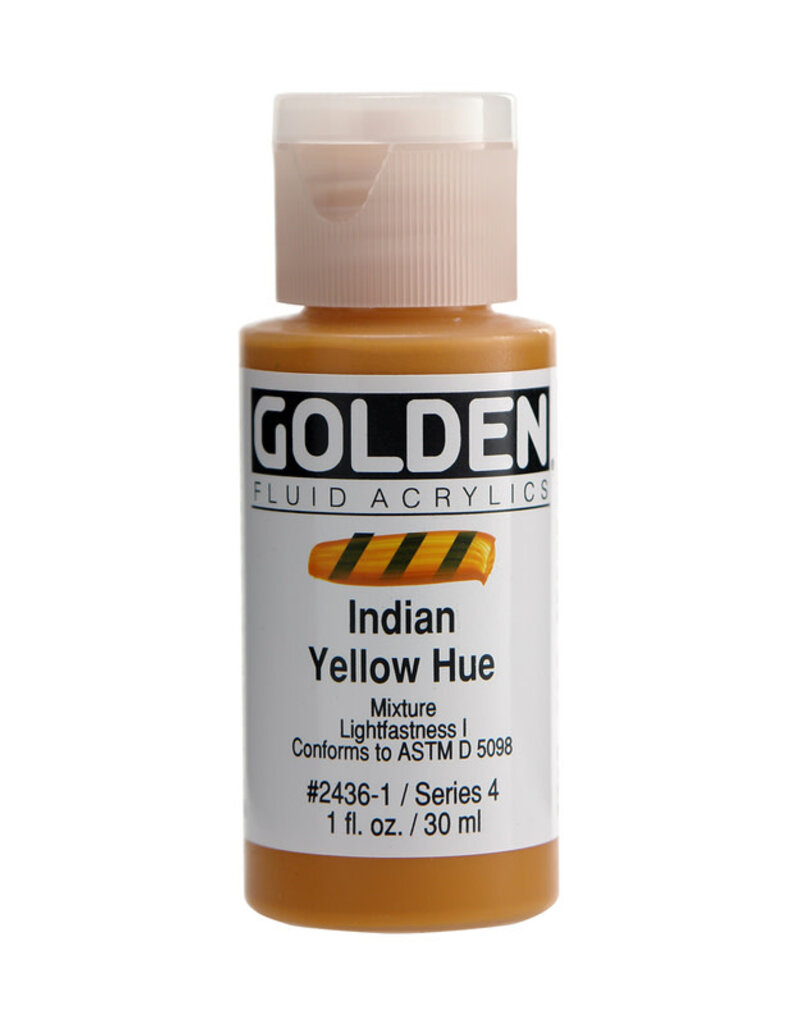 Golden Fluid Acrylic Paints (1oz) Indian Yellow Hue