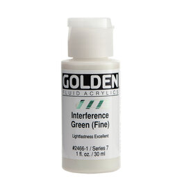 Golden Fluid Acrylic Paints (1oz) Interference Green (Fine)