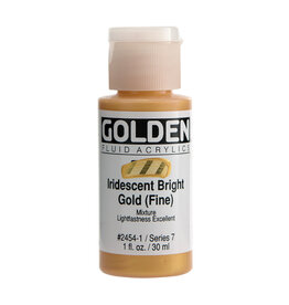 Golden Fluid Acrylic Paints (1oz) Iridescent Bright Gold (Fine)