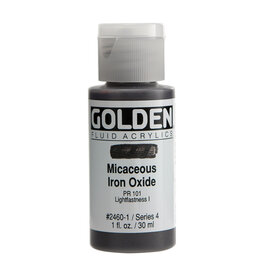 Golden Fluid Acrylic Paints (1oz) Iridescent Micaceous Iron Oxide