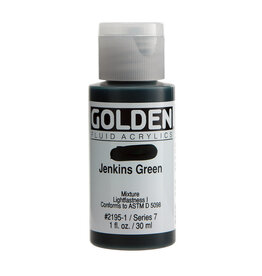 Golden Fluid Acrylic Paints (1oz) Jenkins Green