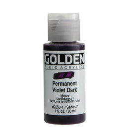 Golden Fluid Acrylic Paints (1oz) Permanent Violet Dark