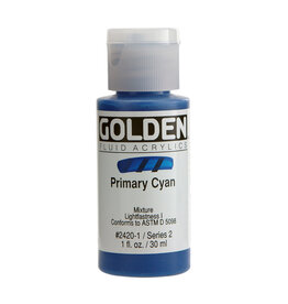 Golden Fluid Acrylic Paints (1oz) Primary Cyan