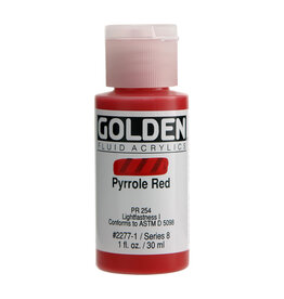 Golden Fluid Acrylic Paints (1oz) Pyrrole Red