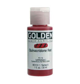 Golden Fluid Acrylic Paints (1oz) Quinacridone Red