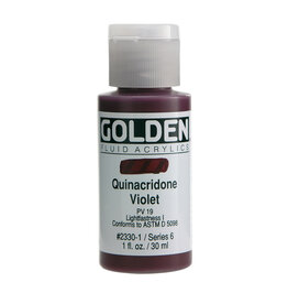 Golden Fluid Acrylic Paints (1oz) Quinacridone Violet