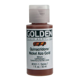 Golden Fluid Acrylic Paints (1oz) Quinacridone/ Nickel Azo Gold