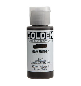 Golden Fluid Acrylic Paints (1oz) Raw Umber