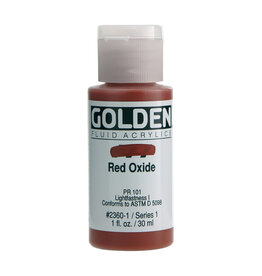Golden Fluid Acrylic Paints (1oz) Red Oxide