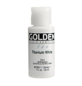 Golden Fluid Acrylic Paints (1oz) Titanium White