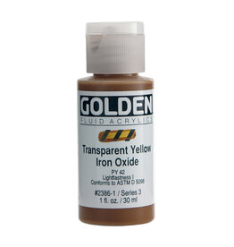 Golden Fluid Acrylic Paints (1oz) Transparent Yellow Iron Oxide