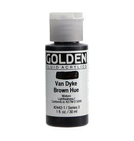 Golden Fluid Acrylic Paints (1oz) Van Dyke Hue