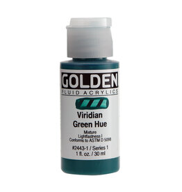 Golden Fluid Acrylic Paints (1oz) Viridian Green Hue