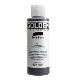 Golden Fluid Acrylic Paints (4oz) Bone Black