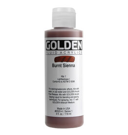 Golden Fluid Acrylic Paints (4oz) Burnt Sienna