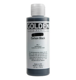 Golden Fluid Acrylic Paints (4oz) Carbon Black