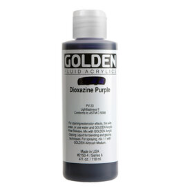 Golden Fluid Acrylic Paints (4oz) Dioxazine Purple