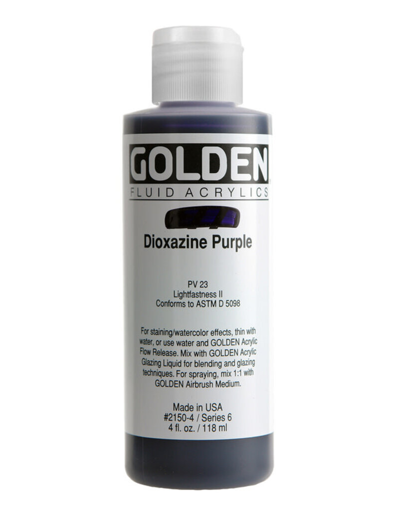 Golden Fluid Acrylic Paints (4oz) Dioxazine Purple