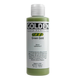 Golden Fluid Acrylic Paints (4oz) Green Gold