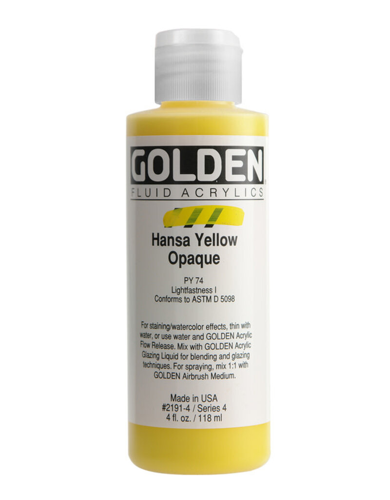 Golden Fluid Acrylic Paints (4oz) Hansa Yellow Opaque